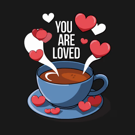 "You Are Loved" Tee – Wrap yourself (or someone special) in love with this cozy tee! Featuring a warm cup of tea surrounded by floating hearts, this design is a reminder that ‘You Are Loved.’ Perfect for chilly days, self-care, or as a thoughtful gift. Spread warmth and positivity wherever you go!