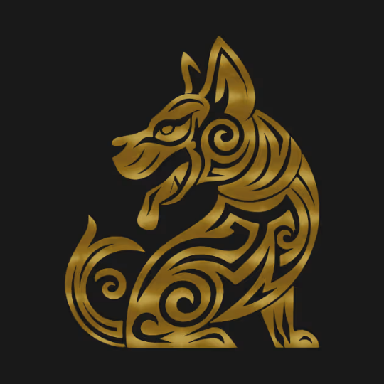 The Dog - Chinese Zodiac - Tribal Gold