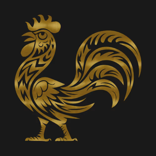 The Rooster - Chinese Zodiac - Tribal Gold