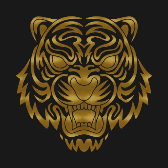 The Tiger - Chinese Zodiac - Tribal Gold